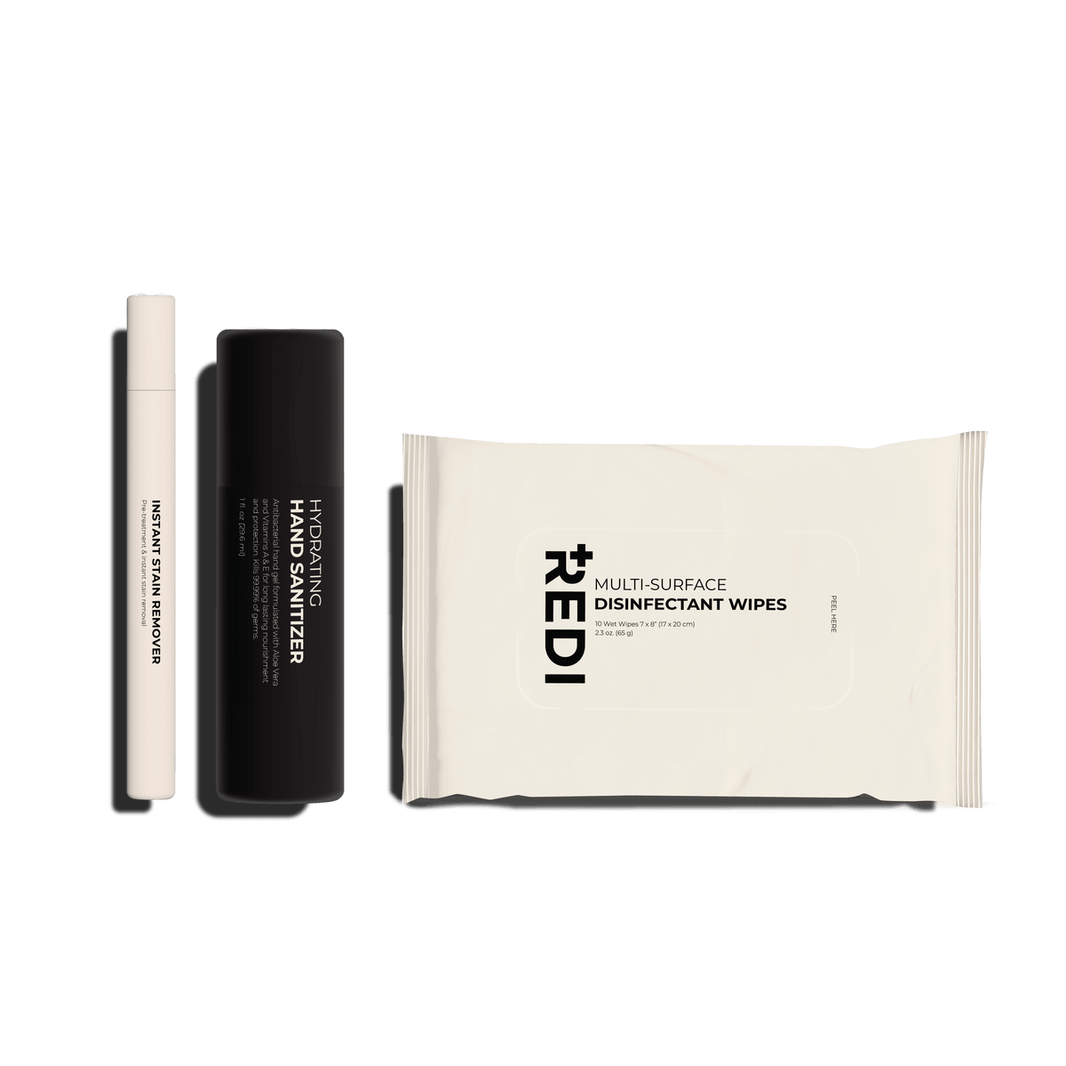 REDI readiness kit sanitize refill with hand sanitizing lotion, disinfectant wipes and stain remover pen