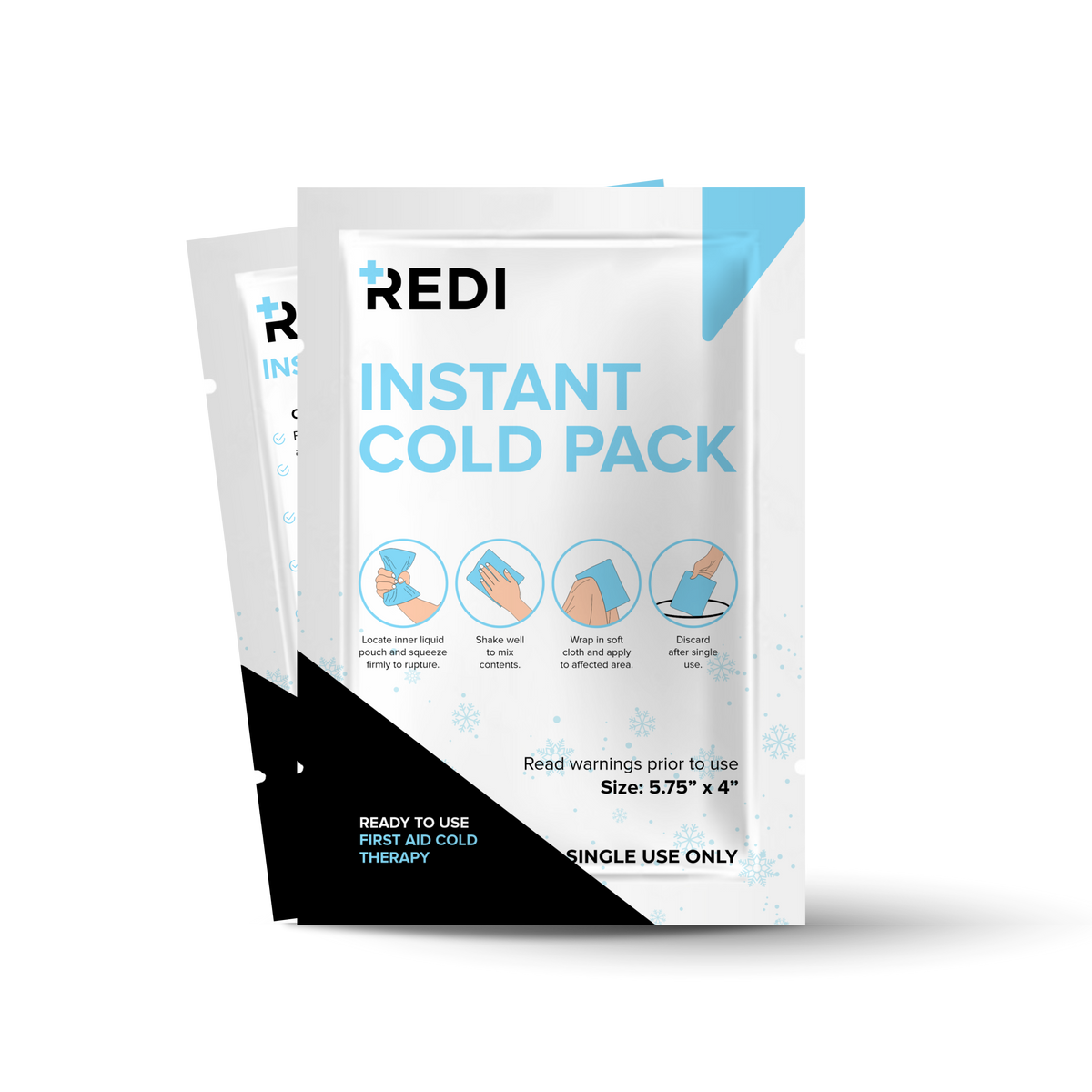 REDI single-use instant cold packs, 4 pack, for car first aid kits