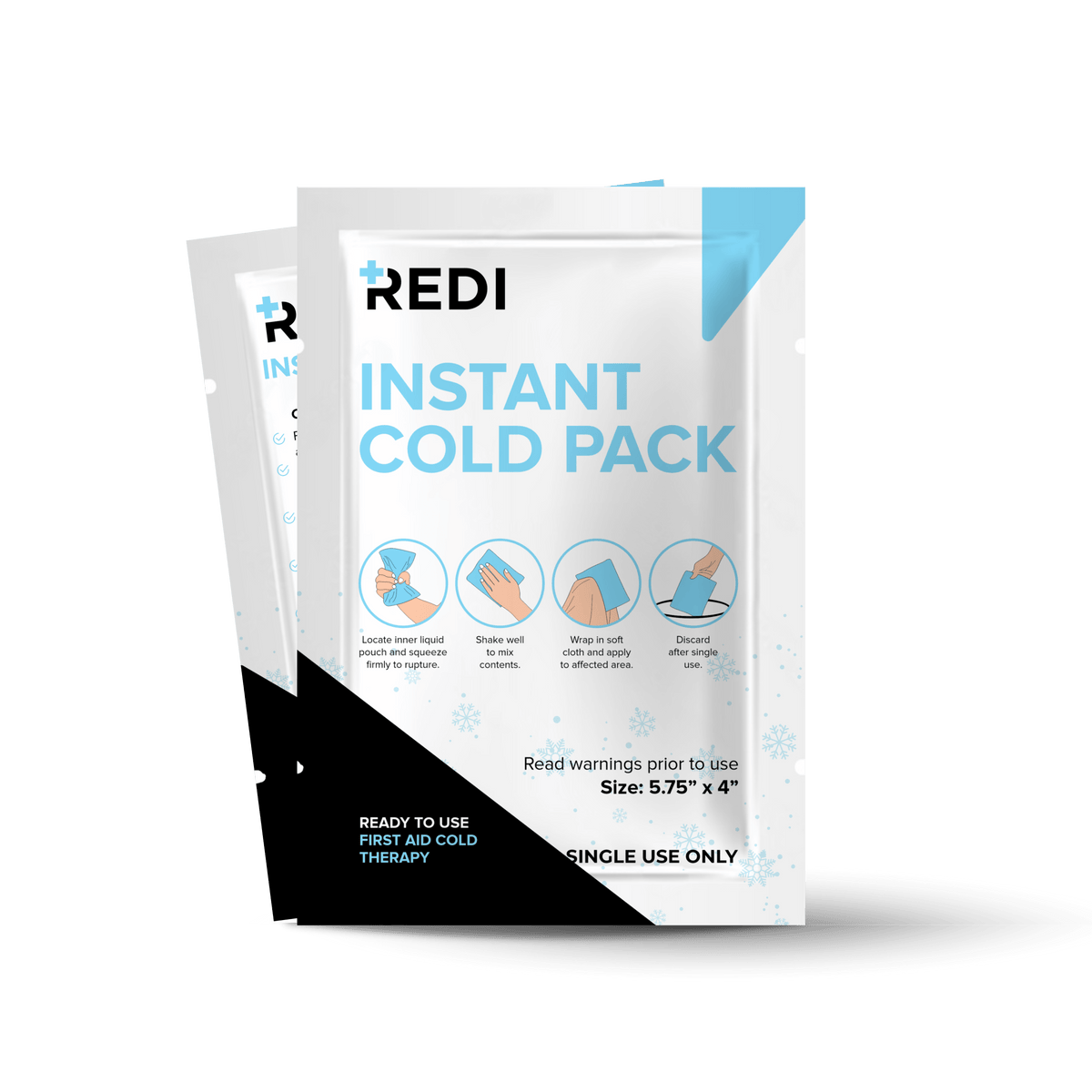 REDI single-use instant cold packs, 4 pack, for car first aid kits